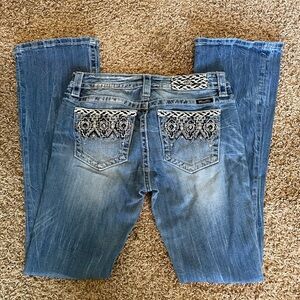 Miss Me Denim Jeans with White Detailing